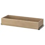 KOMPLEMENT Drawer, white stained oak effect, 100x35 cm