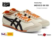 Onitsuka Tiger MEXICO 66 SD (CREAM/BLACK) Unisex 1183C015.105 Vintage Processing