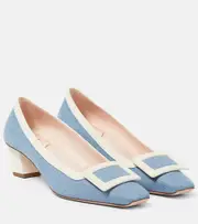 [Roger Vivier] Roger Vivier Belle Vivier 45 canvas pumps AU 7 blue