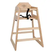 Bolero Wooden High Chair Natural Finish PAS-DL900
