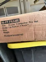 14' Trampoline Enclosure Net for 14 Ft. Frame Using 6 Straight Poles or 3 Arch,