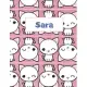 Sara Personalized Genkouyoushi Notebook: Japanese Practice Book, Genkouyoushi Paper 8.5