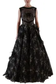 [YOLANCRIS] SCOOP BACK BALL GOWN BLACK FR 42