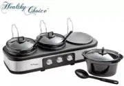 Healthy Choice 2.5L Electric 3-Pot Slow Cooker