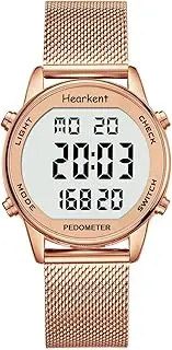 Hearkent Pedometer Watch for Women, Step Tracker with Calories Counter, Non Bluetooth Pedometer Watch, 30M Waterproof, LCD Large Number Display Wrist Watch for Walking and Daily Activity