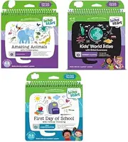 NBBB LeapStart Preschool Educational Book Bundle with First Day of School, Kids' World Atlas and Global Awareness, Amazing Animals and Conservation