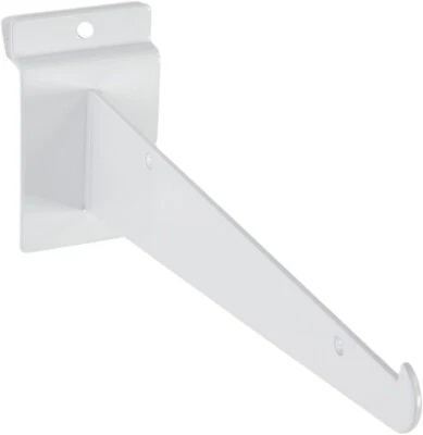 22 Slatwall 8" Knife Shelf Brackets White Lip Retail Shelving Display Bracket