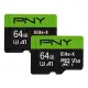 PNY Elite-X MicroSD 記憶卡含SD轉接卡 64GB 2入