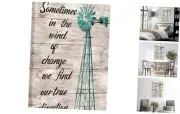 Farmhouse Rustic Wall Decor Windmill Inspirational Quotes Canvas Wall Art