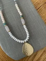Plunder Design Fashion Trend Jewelry Boardwalk Pink Beaded TeardropCord Necklace