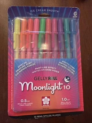 Sakura Gelly Roll Pen Set Moonlight Opaque Ink 10 Large Line 38176