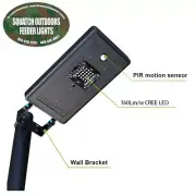 20 Watt 2000 Lumen Solar Powered Green Cree Led Hog Hunting Feeder Light