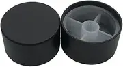 1pcs Aluminum Alloy Potentiometer Control Volume Audio Switch Knob Cap for 6mm 30x17mm(D*H),Black Flower Shaft
