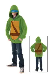 Teenage Mutant Ninja Turtle Leonardo Hoodie with Mask Costume Medium 5-7 yrs