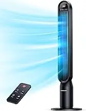 Tower Fan 42 Inch VAGKRI Oscillating Tower Fan with Remote, 3 Modes, 4 Wind Speeds, 15H Timers, 90° Oscillation & 135° Vertical, Standing Fans for Home Bedroom Living Room Office, Tower Cooling Fan