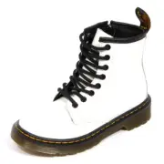 H1624 anfibio bimba girl DR. MARTENS kid 1460 PATENT LAMPER boot white