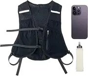 [Generic] Running Vest - Marathoner Water Bottle Holder | Multi Functional Lightweight Hydration Storage Vest for Mountaineering Hiking Jogging Trail Camping Travel