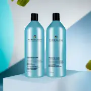 Pureology Strength Cure 1lt Duo fortifies & repair damaged, color-treated hair.