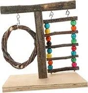 Bird Perch Stand for Parakeets Durable for Training Chewing Interactive Bird Cage Accessory for Parrots for Cockatiels Lovebirds Enhance Playtime