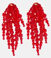 [Simone Rocha] Simone Rocha Beaded drop earrings One Size red