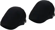 [BESTYASH] Men's Peaked Cap Fleece Hat Mens Vintage Hats for Men Sombreros para Hombres Outdoor Hats for Men Cotton Hats for Men Bonnet for Men Classic Flat Newsboy Cap for Men Wool Black