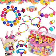 Yowamho 543+ Pop Beads - Beads for Jewelry Making Kit, Crafts for Kids Ages 4 5 6 7 8, Arts and Crafts Supplies, Birthday Christmas Jewellery Gifts.