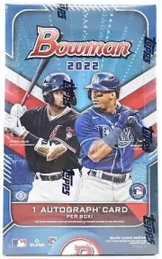 2022 Bowman Baseball Factory Sealed Hobby Box (Chrome Auto)