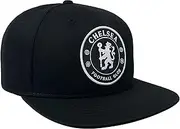 Chelsea Classic Snapback Black Hat Cap Hip Hop Style Flat Bill Adjustable Size, Licensed Product, Black, One Size