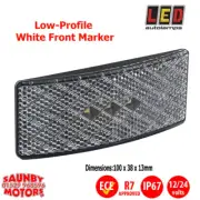 LED Autolamps EU38BWM Low-Profile White Front Marker 12/24V Trailer CaravanTruck