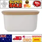 Maxwell & Williams White Basics Porcelain Butter Dish with Bamboo Lid NEW AU