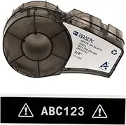 Brady Vinyl Label Tape for Label Printer M211 & M210 - Self Adhesive Vinyl Printer Labels - White on Black (19.05mm x 6.40m) - M21-750-595-BK