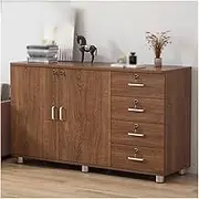 Filing Cabinet Office Filing Cabinet File Cabinet Four Drawers Plus Storage Cabinet with Lock Office Filing Wooden Short Cabinet Storage Files Storage Cabinet (Color : Dark Brown)