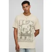 Mens Stone Oversized Ice Cube License Printed T-Shirt