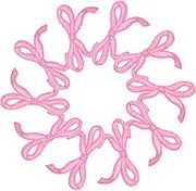 MUELODSIC 10pcs Cute Bow Iron Patches Adorable Embroidery Appliques for DIY Clothing Jeans Hats Jackets Stylish Easy to Apply Bag Sewing Stickers
