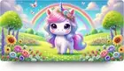 Kids Mouse Pad, Rainbow Charm Unicorn Large Desk Mat (60X30Cm)