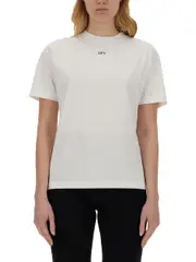[Off-White] Off-White-T-Shirt With Logo-Donna L