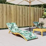 Outdoor Sun Lounger Cushion with Oxford Leaf Pattern Garden Seat Cushion for Bench Sofa Furniture Decoration and Comfort
