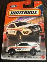 2025 Matchbox 2016 Ford Interceptor Utility Police Car 1/64