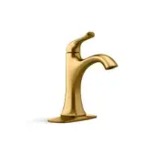 KOHLER Sundae Single Handle Single Hole Faucet in Vibrant Brushed Moderne Brass