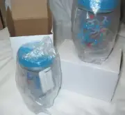 Vera Bradley WINE GLASSES TUMBLER Shore Thing Sip Ahoy SET OF 2 Lid BPA free NWT