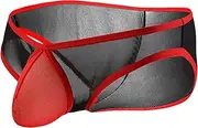 [JEShifangjiusu] Men'S Sexy G-String See Through Breathable Mesh Erotic Thong Underwear Lightweight Comfortable Briefs Bikini