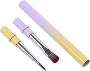 MOTHNUR Dual Ended Nail Art Brush Tool Professional Liner Powder Applicator for Nail Art Techniques Durable Design for Artists DIY Enthusiasts Elegant Gradient Plaid Style