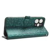 For Xiaomi Redmi 12 4G Imprinted Dot Pattern Phone Cover PU Leather Stand Case Wallet Phone Shell