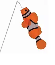 18" Clownfish on a Shatterproof Wand Windsock by In The Breeze