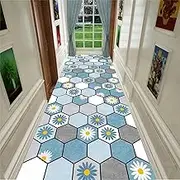 Runner Rugs, Kitchen Hall Stairs Narrow Runner Rug with Non Slip Backing for Hall Corridor Kitchen Stairs Hallway Rug Anti-Slip Rug,1m x 5m
