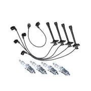 Bosch 4 Spark Plugs+Lead Kit for Toyota Carina ST180R ST181R Rav 4 SXA10R SXA11R
