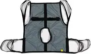One Piece Commode Patient Lift Sling with Positioning Strap, Full Body 600lb Capacity (Medium)