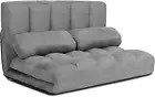 Giantex Adjustable Floor Sofa, 6-Position Foldable Lazy Sofa Bed with Detacha...