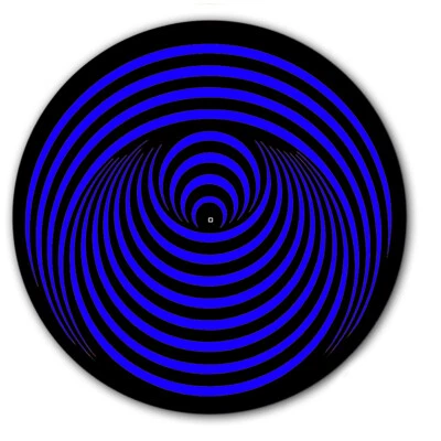 DJ Vertigo Blue Record Label 7" inch Slipmat Portablism Turntable Slip Mat x1