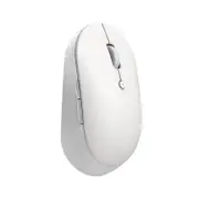Wireless Dual Mode Mouse Silent Ergonomic Bluetooth USB Side buttons Protable Mini Wireless Mouse for Laptop - White